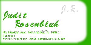 judit rosenbluh business card